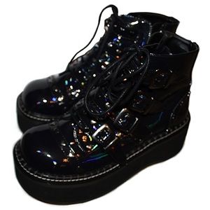 NIB Demonia Emily-315 PERFECT CONDITION ! goth emo scenecore platform boots